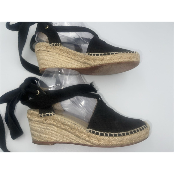 Sarah Flint Cleo Black Casual Ankle Strap Espadrilles Sandals Sz IT 36‎ US 6 - Picture 10 of 12